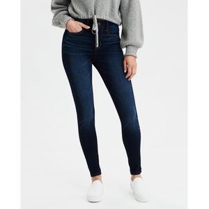 AE Dark Rinse High Waisted Dream Jean Jegging
